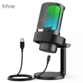 FIFINE A8 RGB USB Microphone: Upgrade Your Gaming Experience with Elite Sound and Stunning Visuals