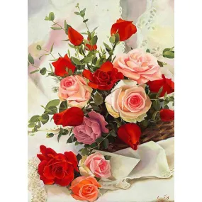 Flower 5D Full Round Drill DIY Diamond Painting  30*40