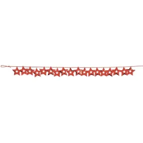 Garland Confetti Stars Red 1Ct