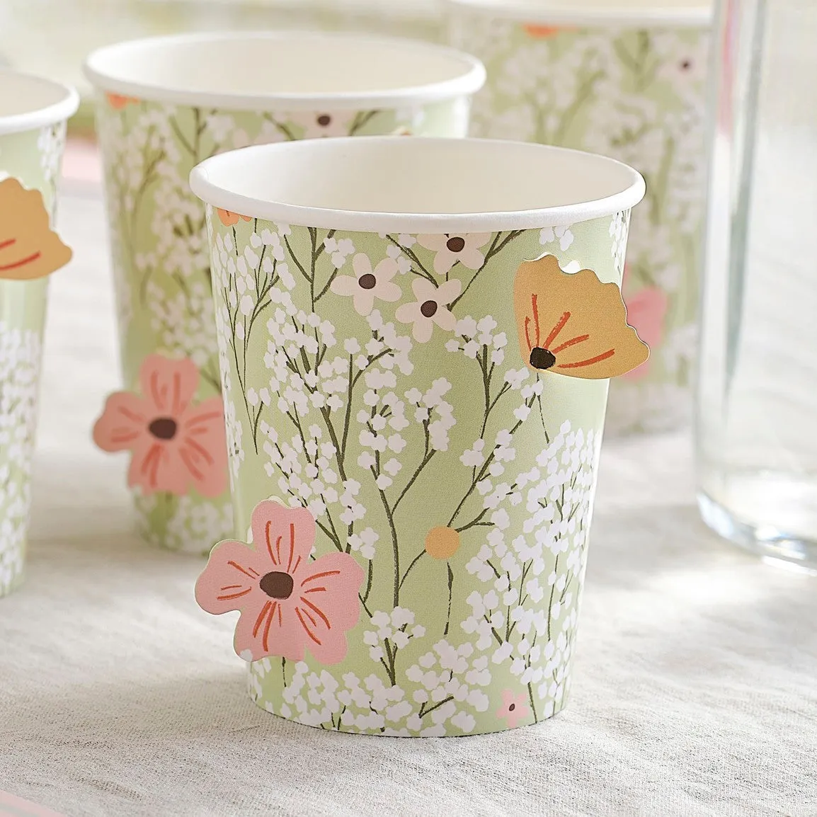 Ginger Ray Floral Cut Out Paper Cups