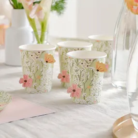 Ginger Ray Floral Cut Out Paper Cups