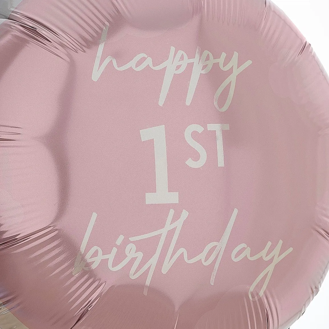 Ginger Ray 'Happy 1st Birthday' Pink Foil Balloon | 43 cm