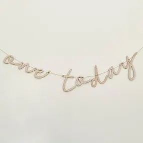 Ginger Ray One Today' Wooden Bunting
