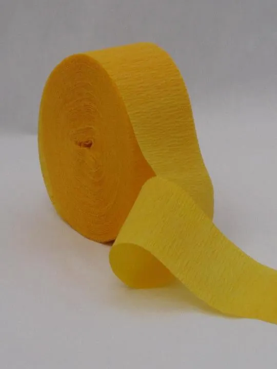 Gold Crepe Paper Streamers 81' Long