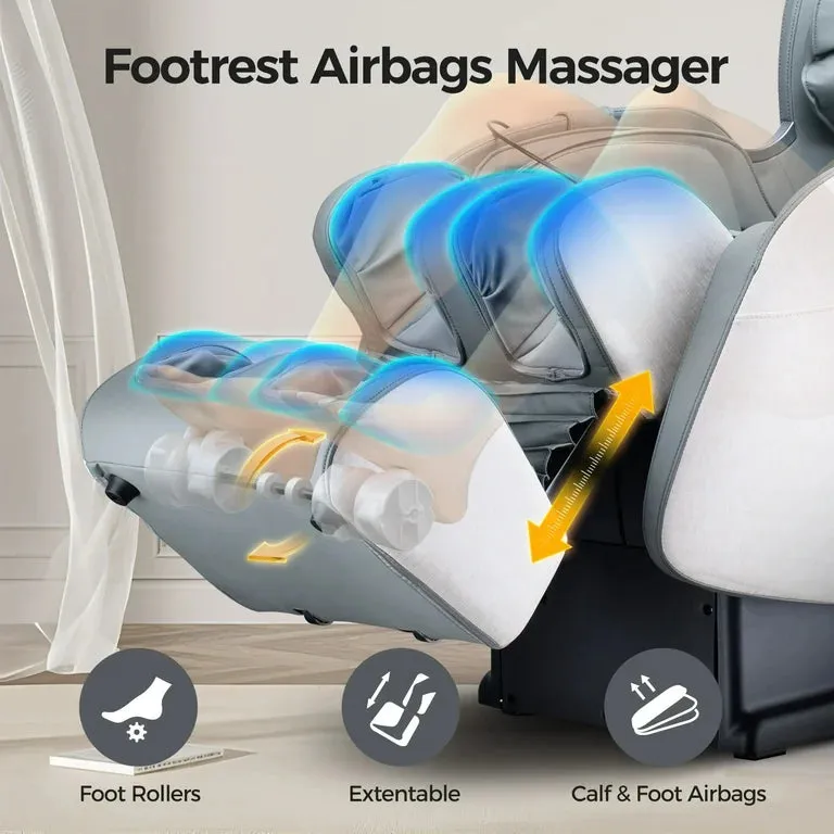 Golden Massage 4D Full Body Recliner – Zero Gravity SL Track Massage Chair with Bluetooth & Heating in Beige