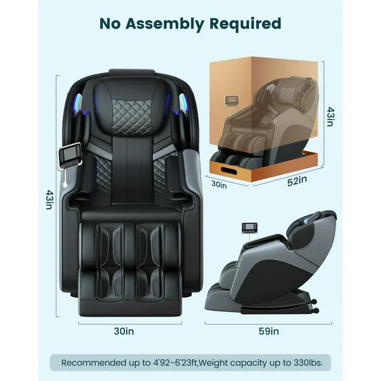 Golden Massage 4D Recliner: Full-Body Zero Gravity Massage Chair with Heat, Air Compression, and Bluetooth Audio
