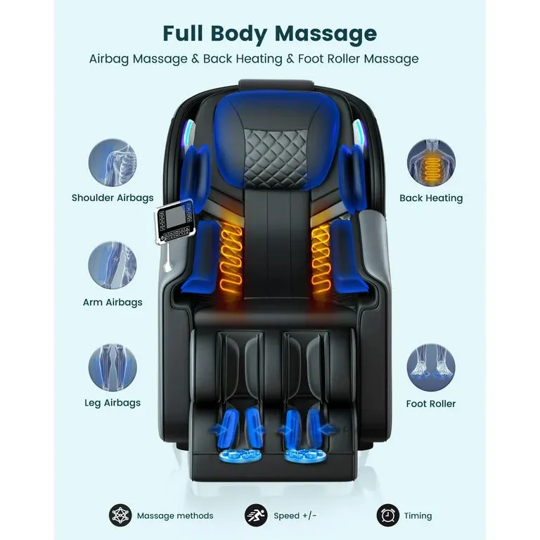 Golden Massage 4D Recliner: Full-Body Zero Gravity Massage Chair with Heat, Air Compression, and Bluetooth Audio