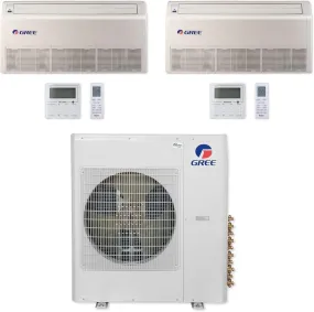 GREE Multi Gen2 Series 42,000 BTU 2-Zone Universal Floor/Ceiling 18K 18K Ductless Mini-Split System