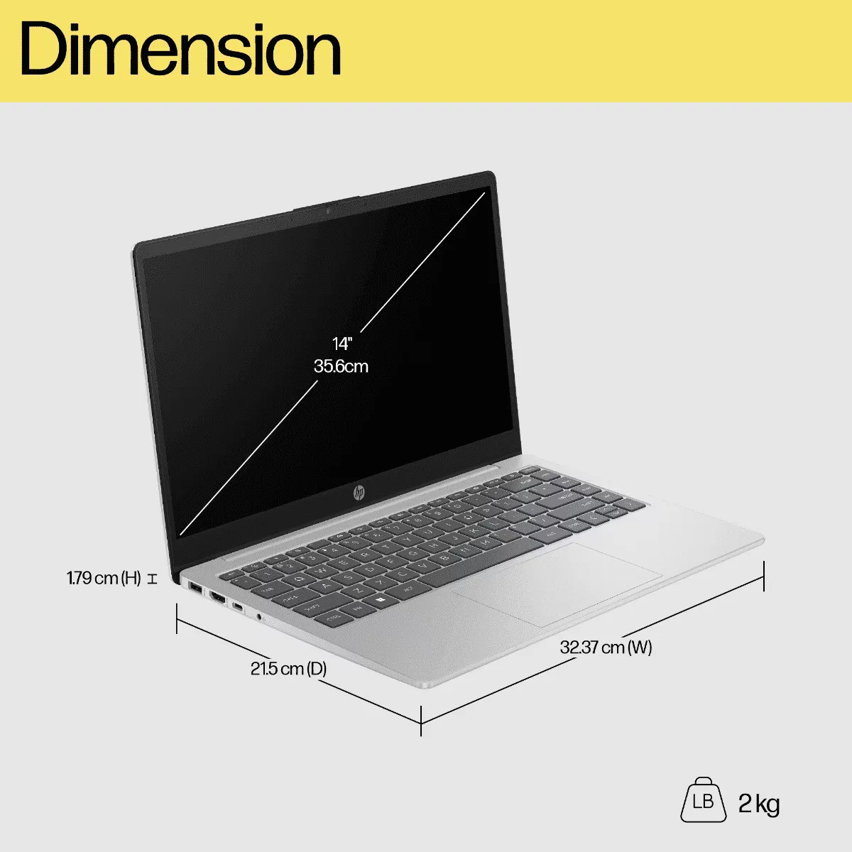 HP 14 Inch Laptop - Intel® Core™ i3 [14-EP0135TU/15-EP0136TU]