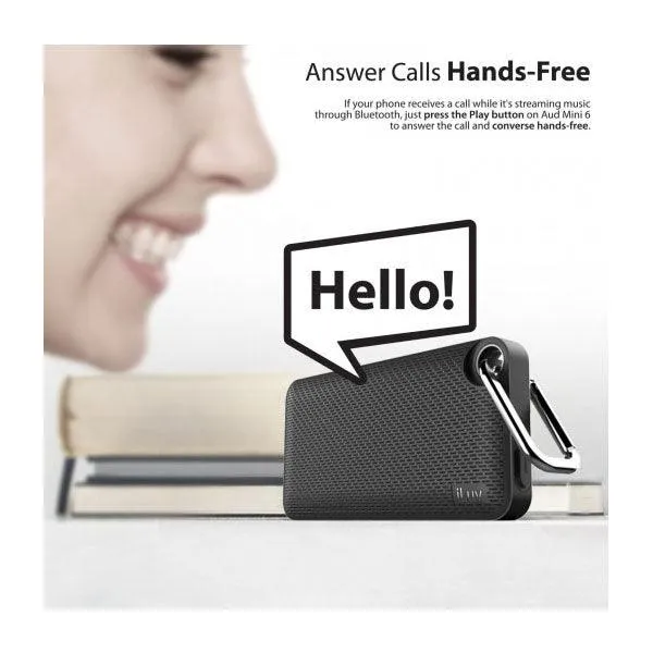 iLuv Audio Mini 6 Compact Bluetooth Speaker Black-0B7J