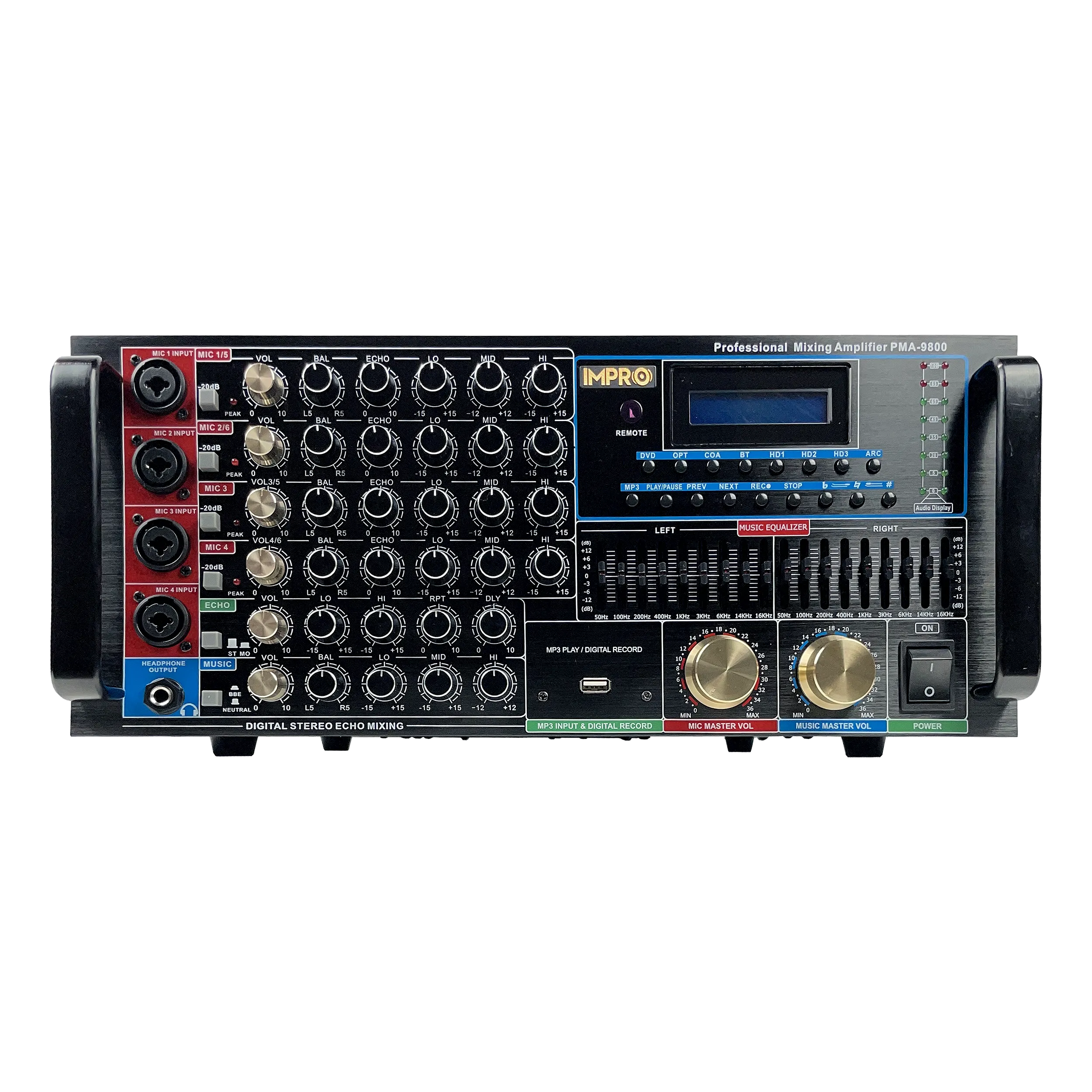 ImPro Epic Party Bundle 1 with Mixing Amplifier, Speakers, Microphones, and Accessories (5 Items)