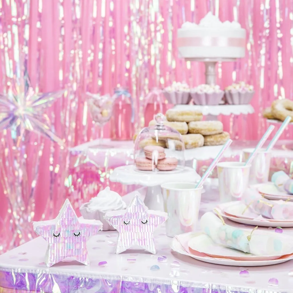 Iridescent Shimmer Foil Curtain