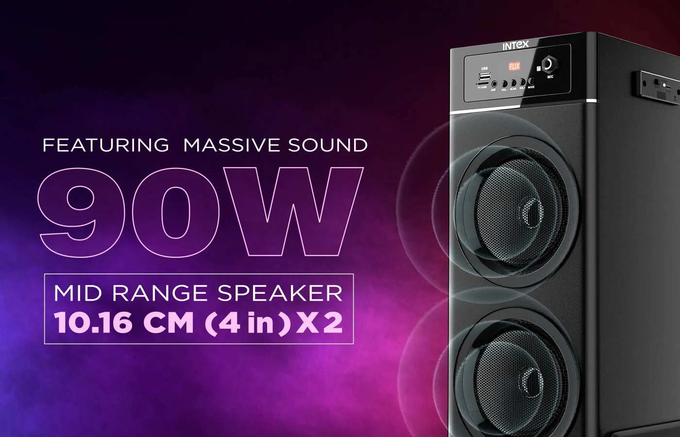 IT Batt 9000 90W Tower Speaker