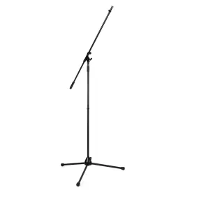 K&M Overhead Tripod Mic and Boom Stand - Black