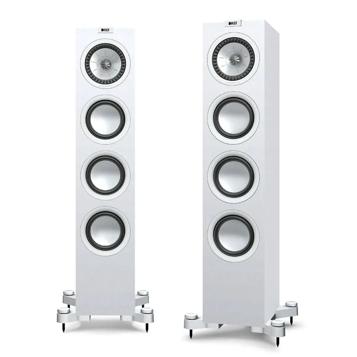 KEF OPEN BOX Q550 Floorstanding Speaker - Each - White-Good Condition