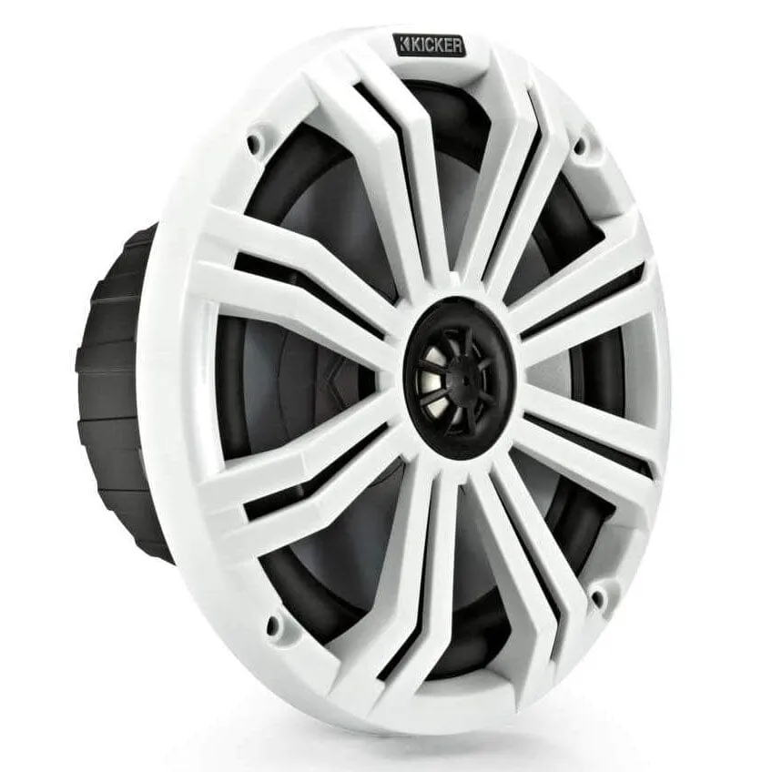 Kicker Pair 45KM84L 8" 600 Watt Marine Boat Waterproof Speakers (Refurbished)