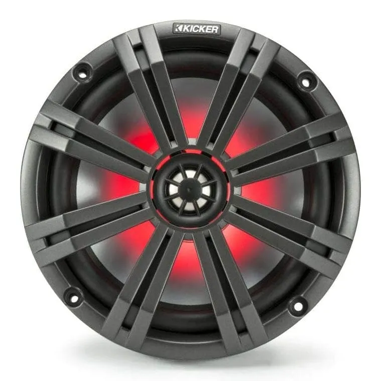 Kicker Pair 45KM84L 8" 600 Watt Marine Boat Waterproof Speakers (Refurbished)