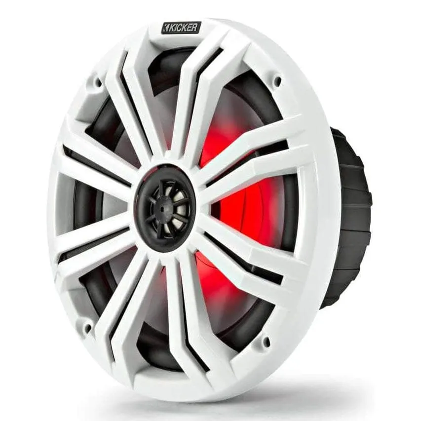 Kicker Pair 45KM84L 8" 600 Watt Marine Boat Waterproof Speakers (Refurbished)