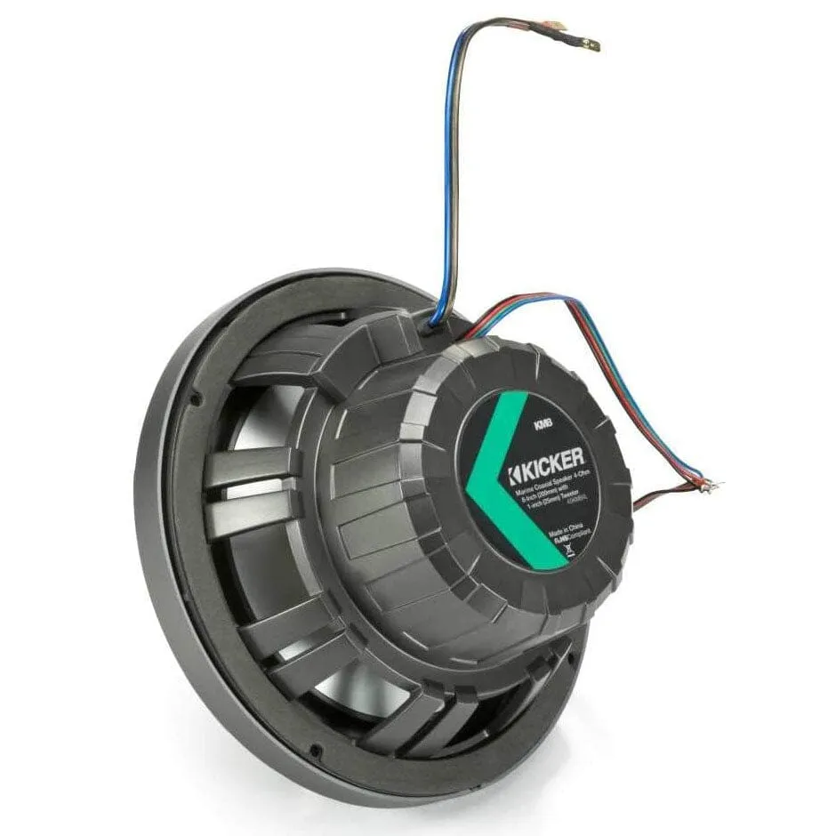Kicker Pair 45KM84L 8" 600 Watt Marine Boat Waterproof Speakers (Refurbished)