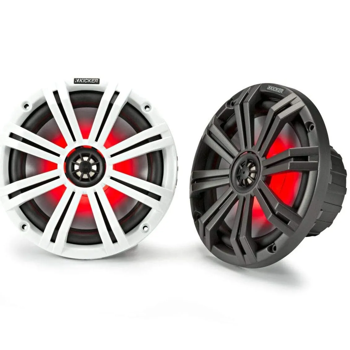 Kicker Pair 45KM84L 8" 600 Watt Marine Boat Waterproof Speakers (Refurbished)