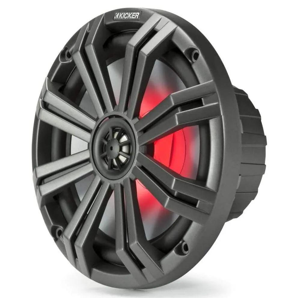 Kicker Pair 45KM84L 8" 600 Watt Marine Boat Waterproof Speakers (Refurbished)