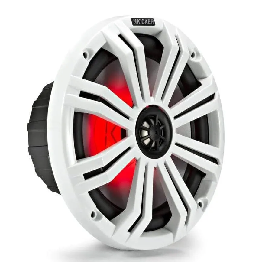 Kicker Pair 45KM84L 8" 600 Watt Marine Boat Waterproof Speakers (Refurbished)