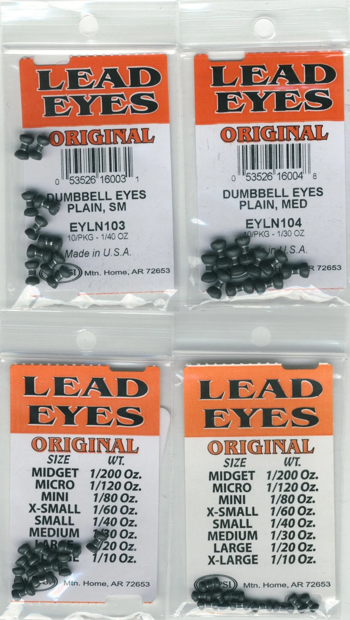 Lead Dumbbell Eyes