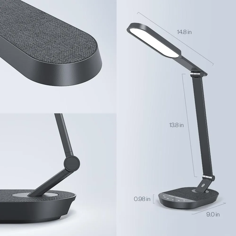 LED Hightech Desk Lamp 56, Large, Luxury Aluminum Alloy, with Super Fast Charging port