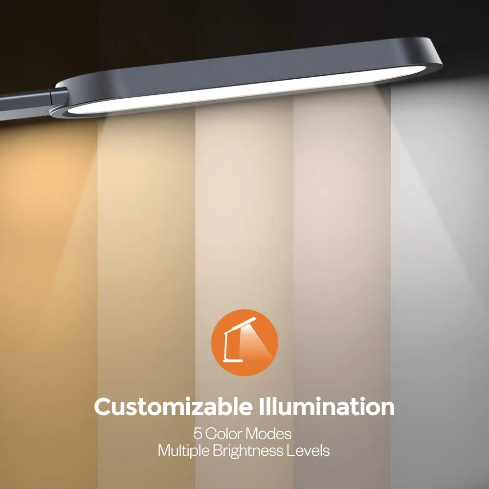 LED Hightech Desk Lamp 56, Large, Luxury Aluminum Alloy, with Super Fast Charging port
