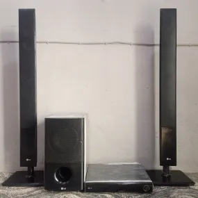 LG 2.1Ch 500W HT806 Tower DVD Home Theater System (USB, FM, Aux, Optical, HDMI Out) - Foreign Used