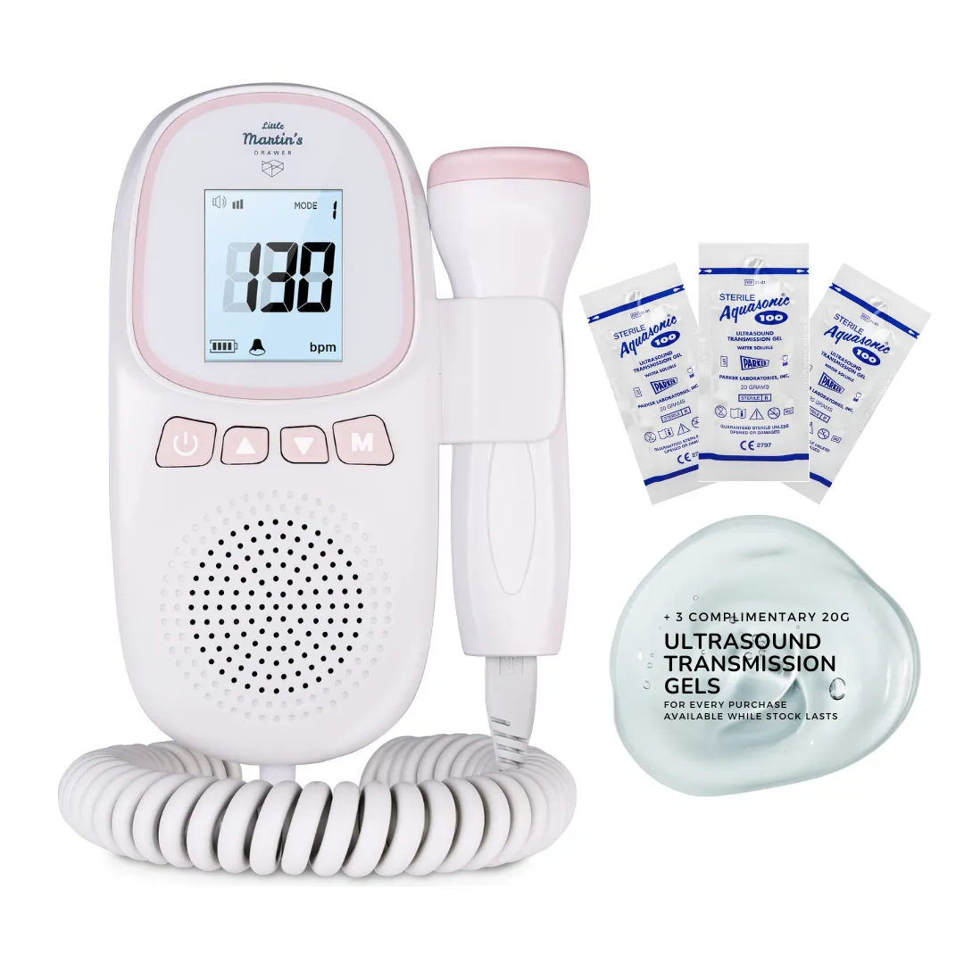 Little Martin's Portable Fetal Doppler - Hear Your Baby's Heartbeat Anytime - Rechargeable Batteries by USB - FDA Cleared