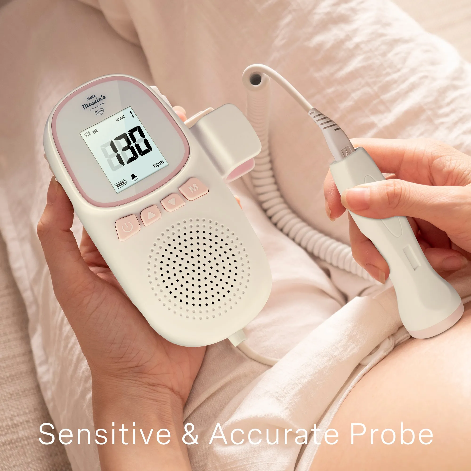 Little Martin's Portable Fetal Doppler - Hear Your Baby's Heartbeat Anytime - Rechargeable Batteries by USB - FDA Cleared