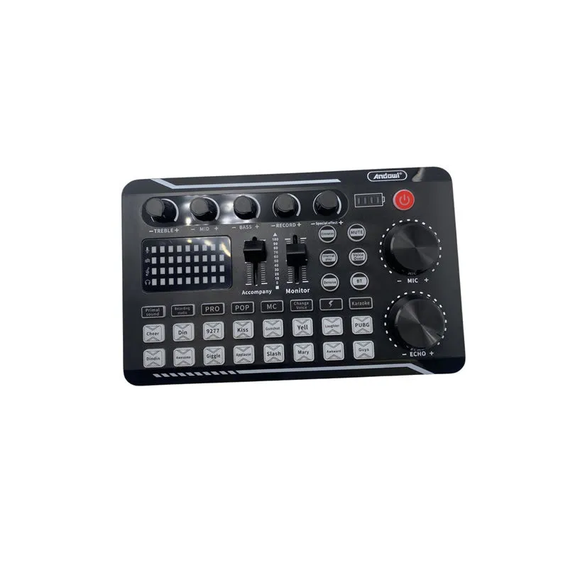 Live Streaming Microphone Tripod Stand And Sound Card Set Q-Sk555
