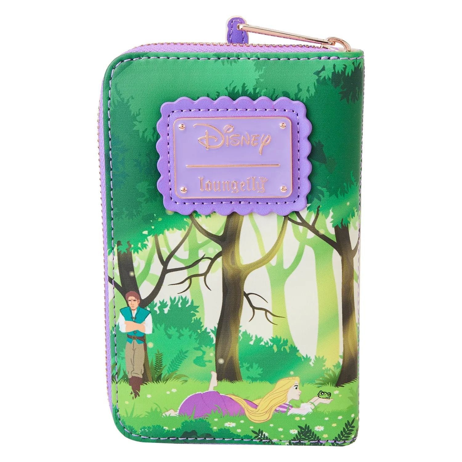 Loungefly x Disney Tangled Rapunzel Swinging From Tower Zip Around Purse