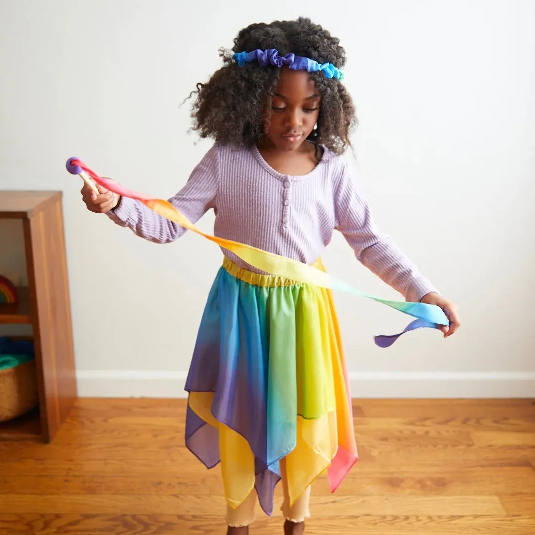 Mini Rainbow Streamer Wand