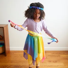 Mini Rainbow Streamer Wand
