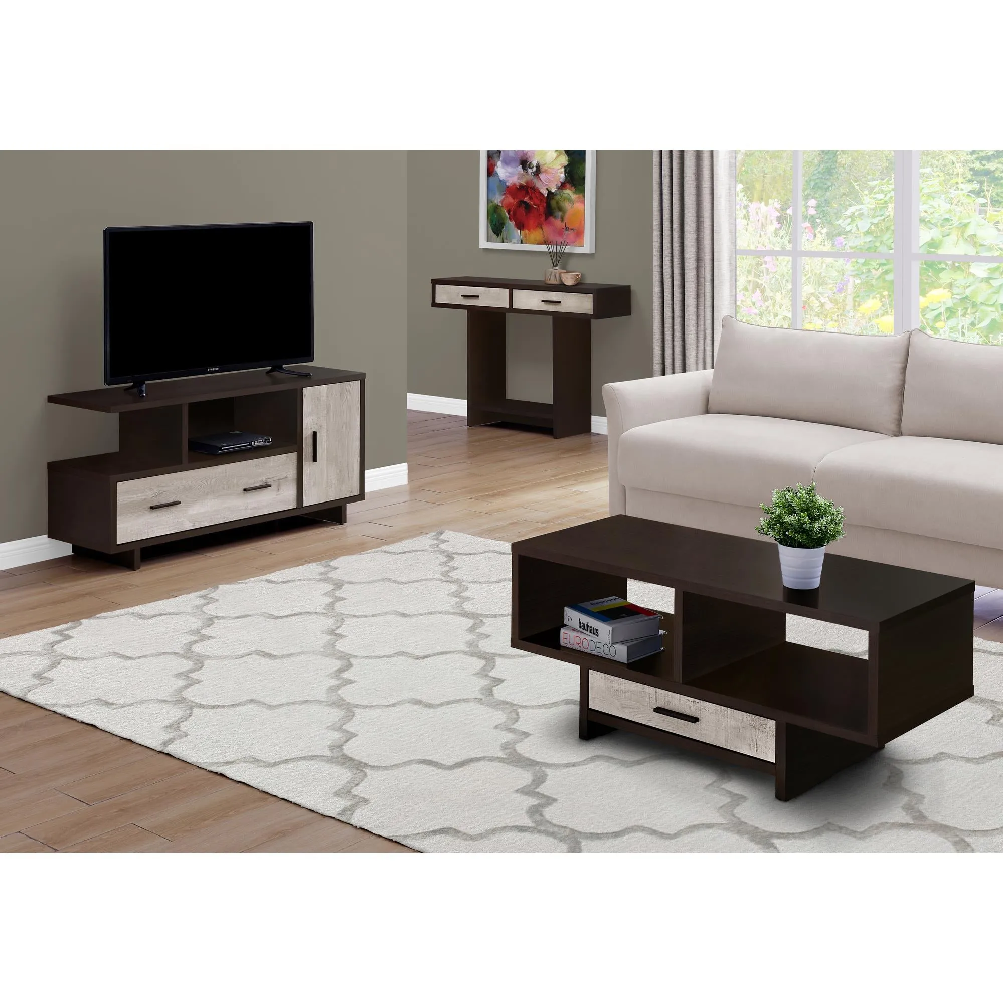 Monarch Meuble pour téléviseur avec gestion de câblage I 2805