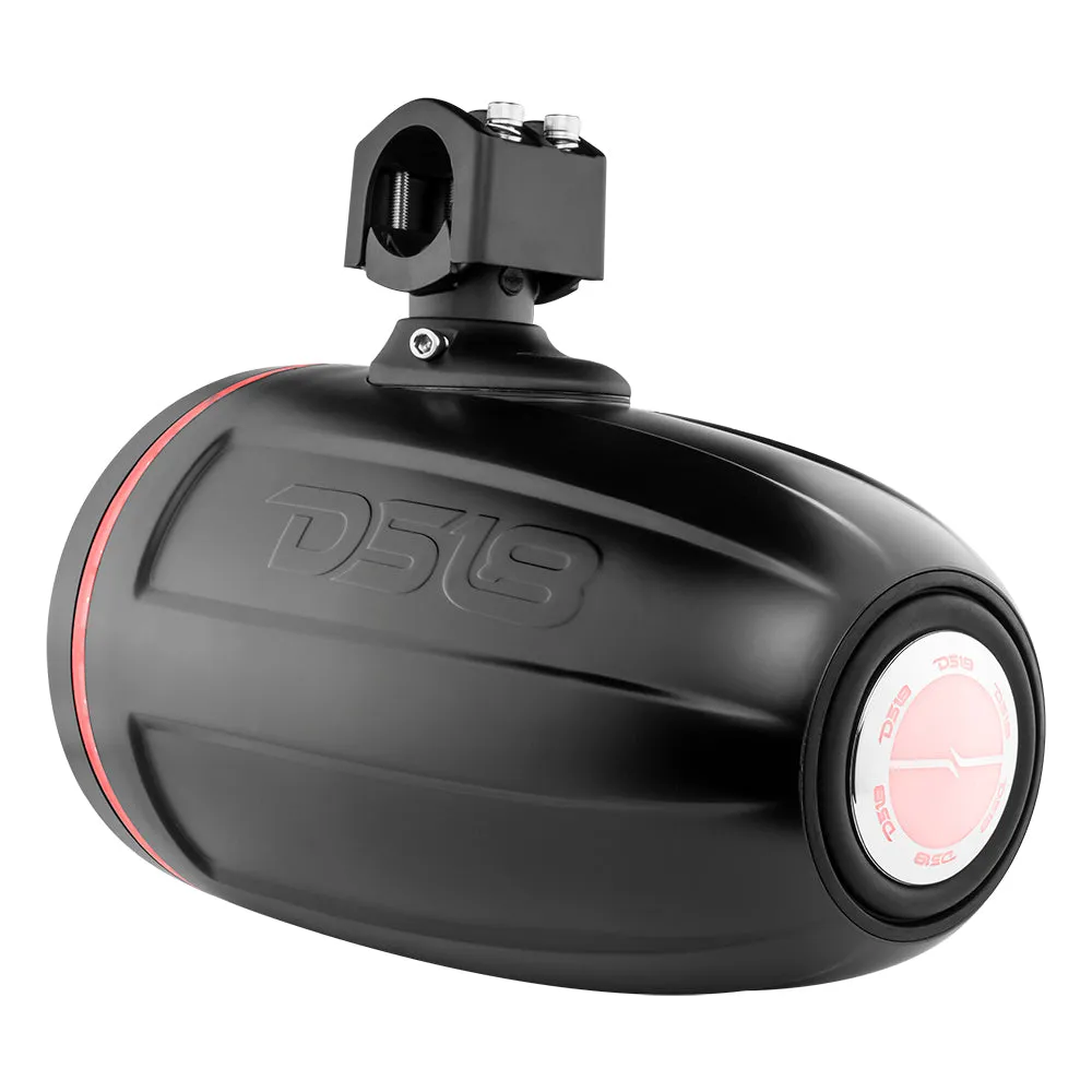 NXL 8" Neodymium Marine and Powersports Towers with Built-in Passive Radiator, 1" Driver and LED RGB Lights 180 Watts Rms