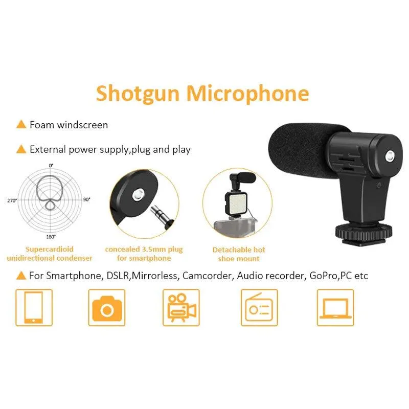 Octopus Phone Video Shooting Tripod With Microphone Kit Ay-49G