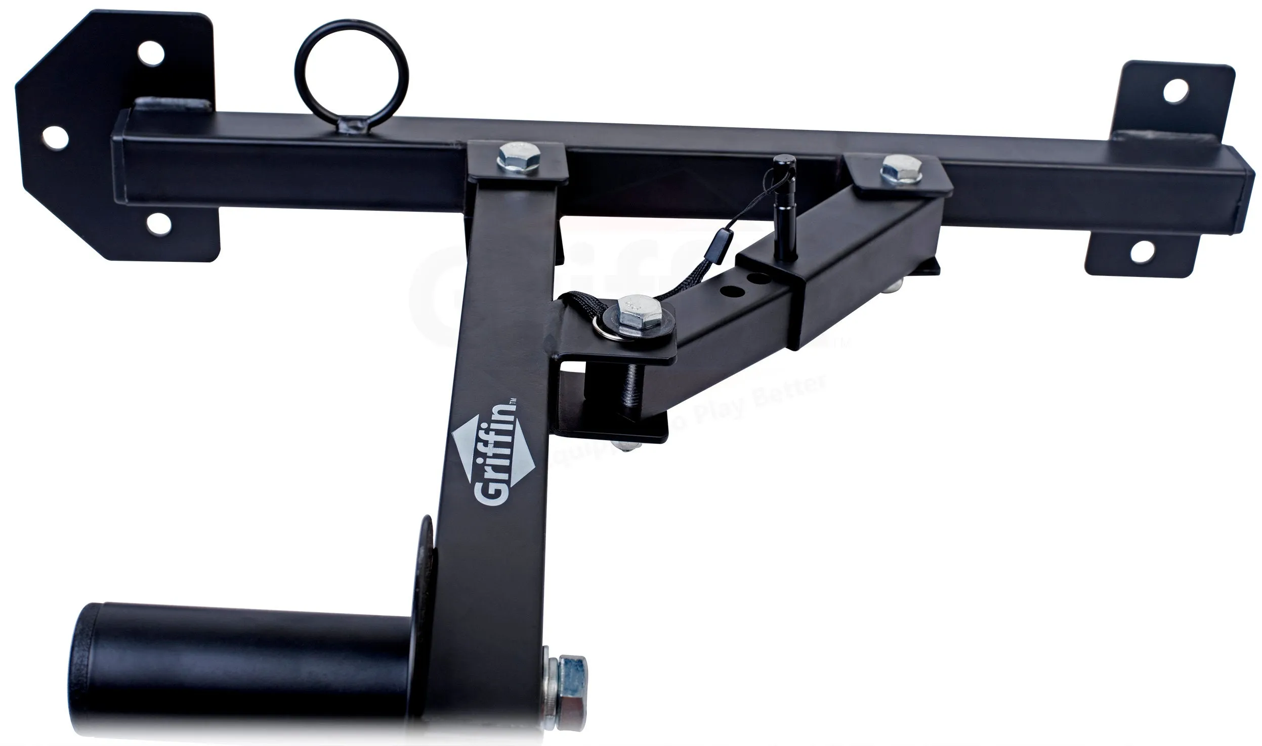 PA Speaker Wall Mount Bracket Stands (6 PACK) by GRIFFIN - All-Steel Pro-Audio 35mm Pole Holders with Securing Locking Pin & 3-Level Tilt Adjustments - DJ On-Stage Studio Monitor Holders