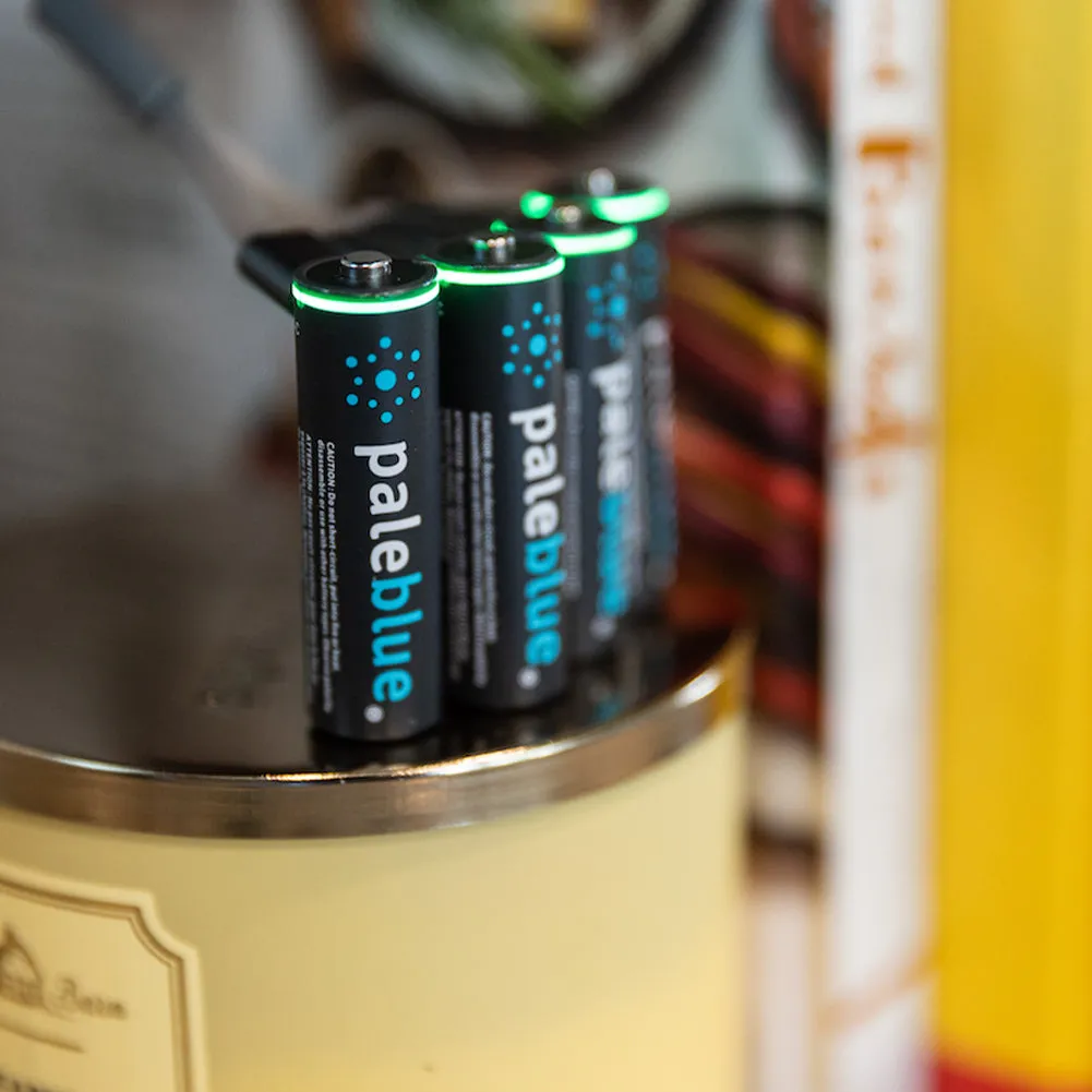 PaleBlue AA Lithium Ion USB-C Rechargeable Batteries (4 Pack)