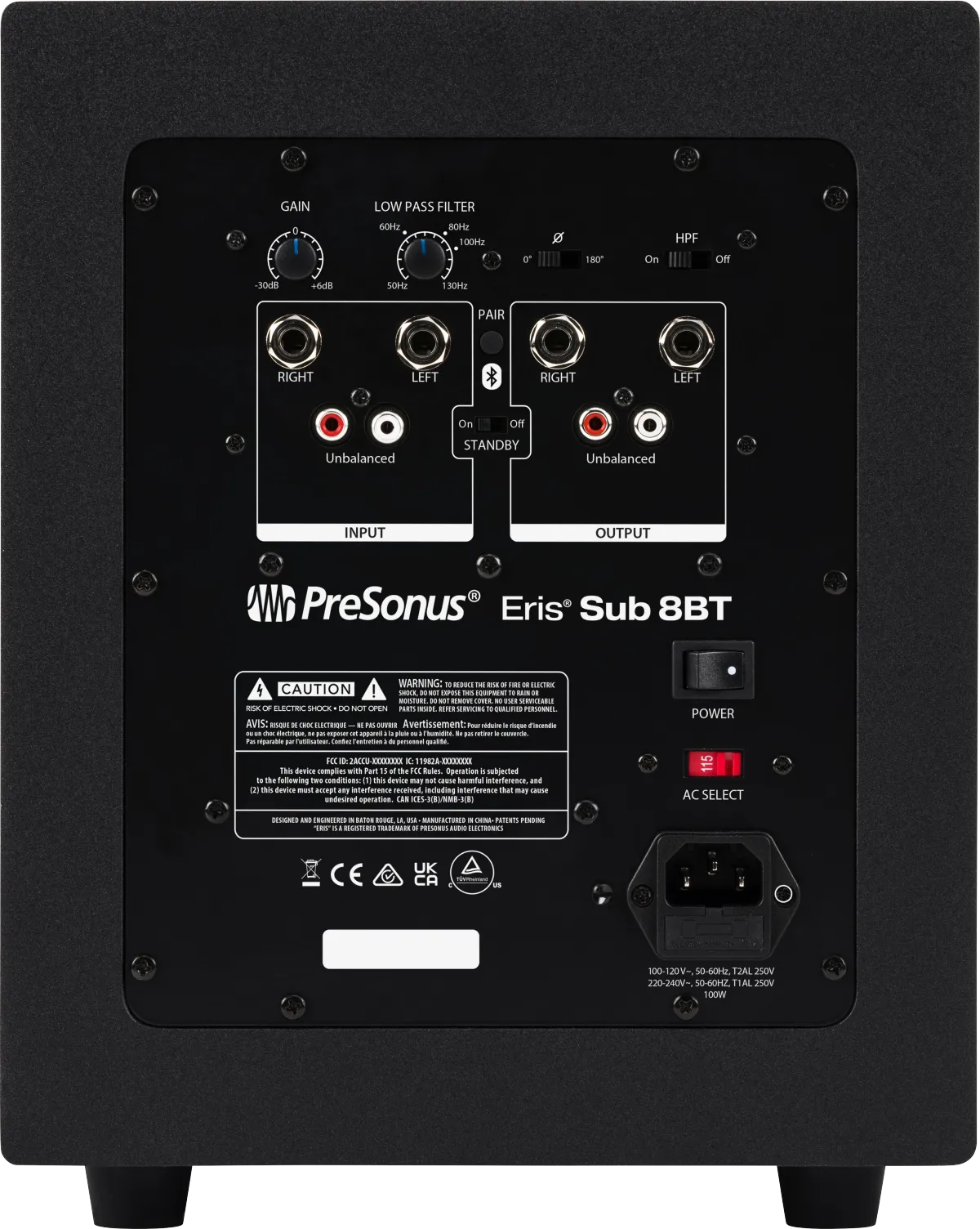 PreSonus ERIS SUB 8BT Compact Active Studio Subwoofer with Bluetooth® Connectivity - 8"