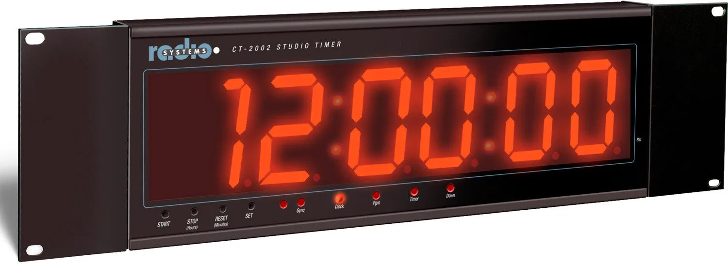 Radio Systems CT-2002 4-Inch LED Desktop Studio Clock & Timer with I/R Remote