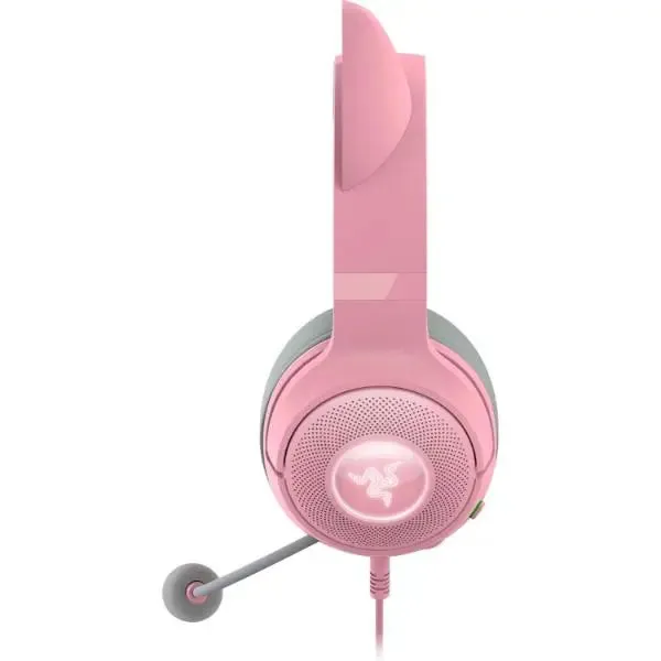 Razer Kraken Kitty Ears V2 Wired RGB Headset 40mm Drivers 7.1 Sound - Pink