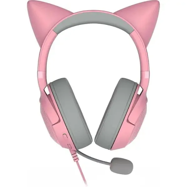 Razer Kraken Kitty Ears V2 Wired RGB Headset 40mm Drivers 7.1 Sound - Pink