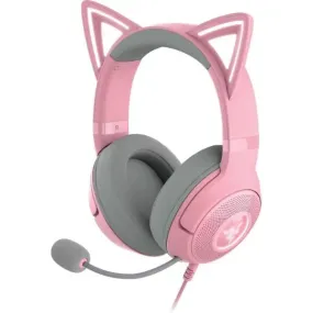 Razer Kraken Kitty Ears V2 Wired RGB Headset 40mm Drivers 7.1 Sound - Pink