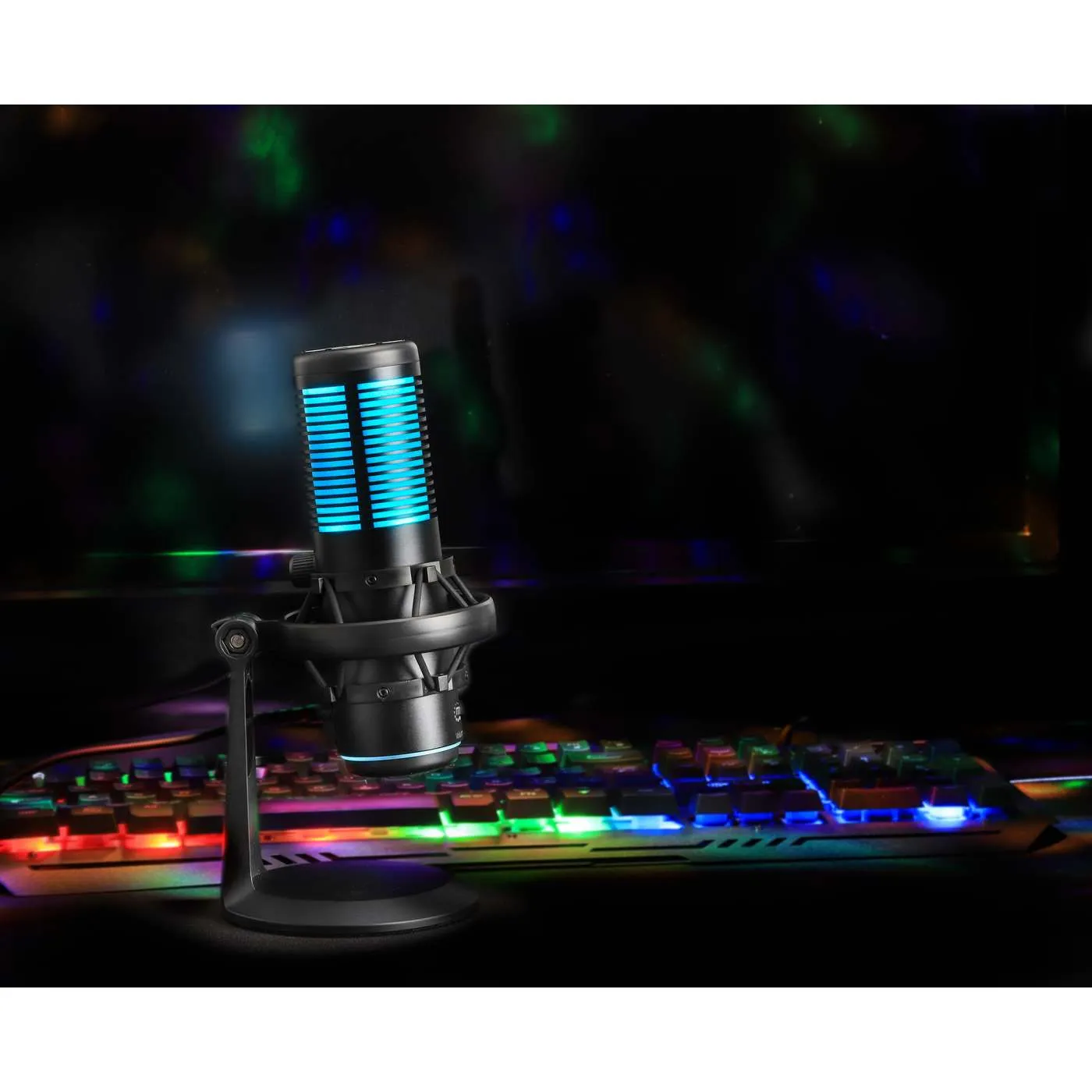 RGB LED USB Condenser Microphone with Noise Rejection