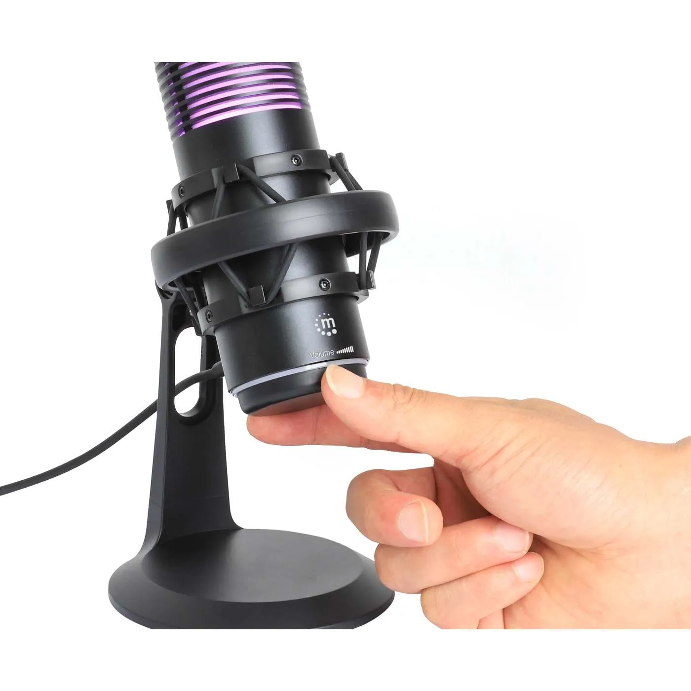 RGB LED USB Condenser Microphone with Noise Rejection