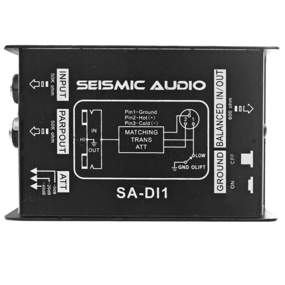 SA-DI1 - Passive Direct Box with Ground Lift and Attenuator Switch