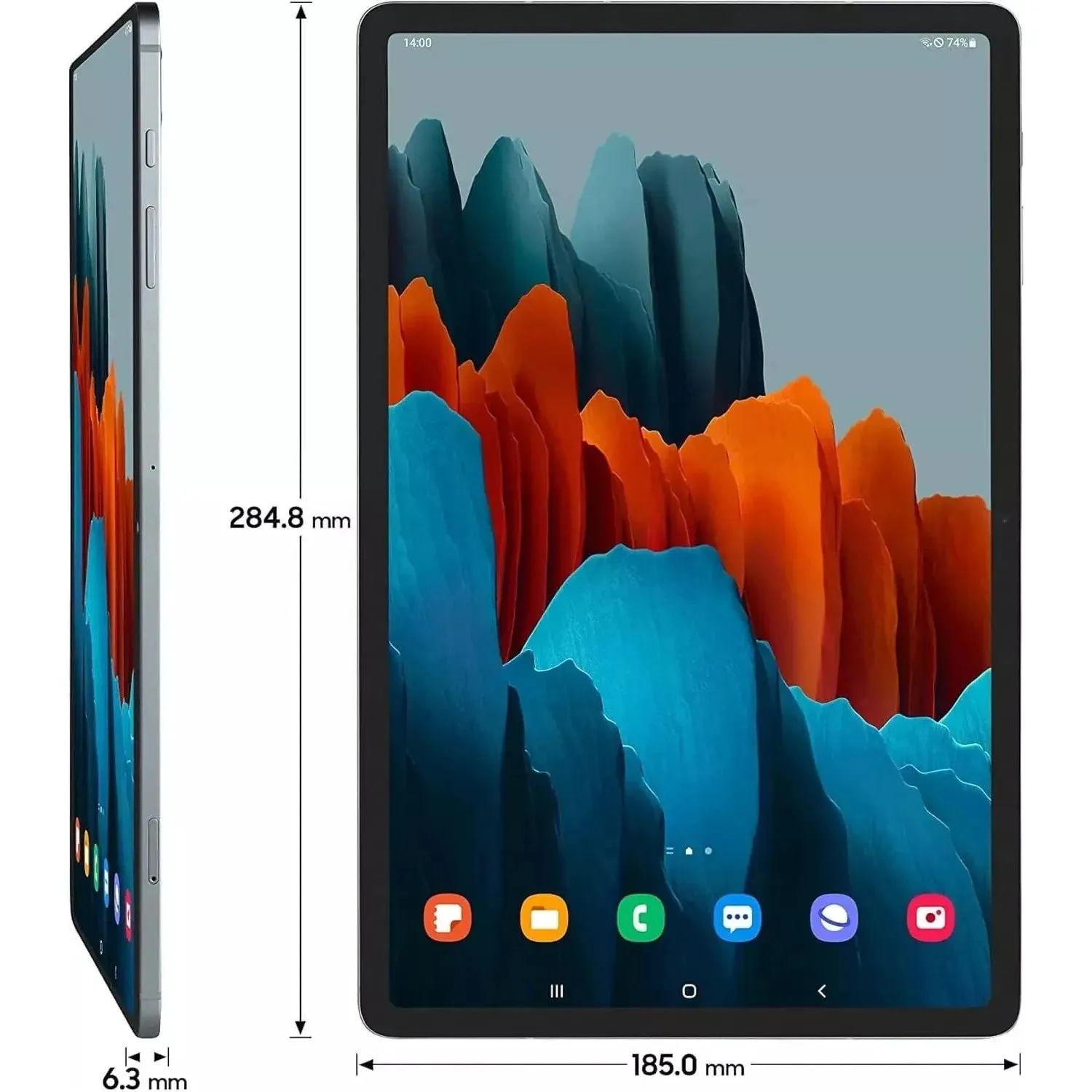 Samsung Galaxy Tab S7 FE 12.4" 128GB Tablet - Mystic Silver